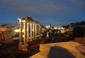 The view of the ancient Roman Forum